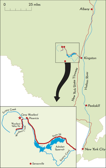 Overview Map of Camp Woodland Region